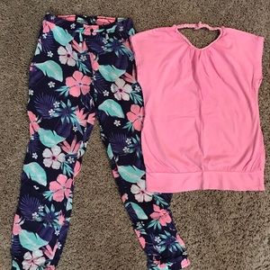 Super cute floral joggers and top